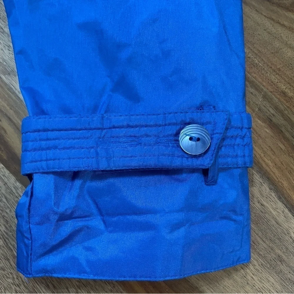 Vintage Electric Blue Oversized‎ Lined Trench Coat Chiango by Fleet Street sz 12